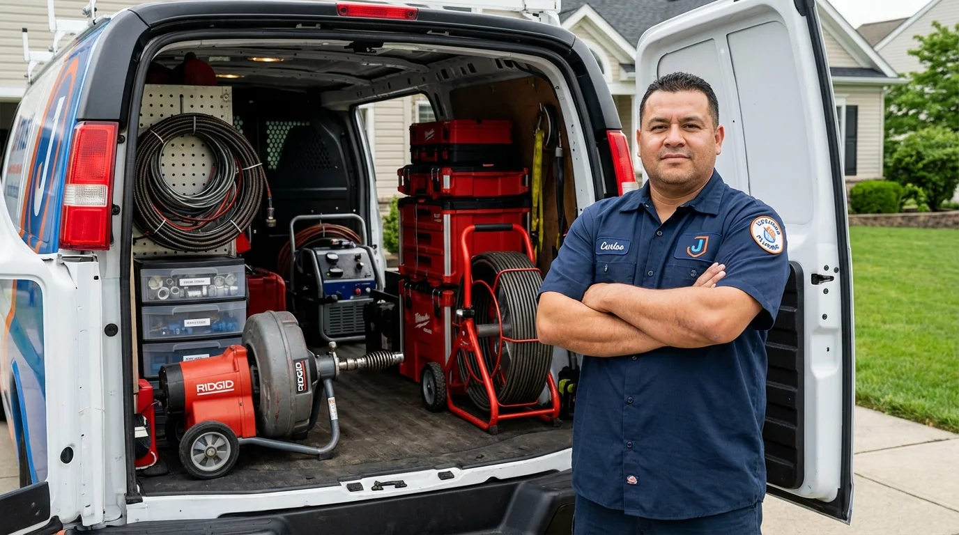 Professional drain cleaning equipment and Johns Plumbing LLC plumber in Summerville