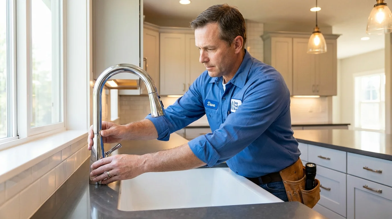 Kitchen faucet installation by Johns Plumbing LLC in Summerville